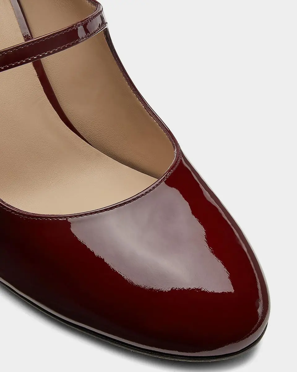 Stuart Weitzman 85mm Babette Patent Leather Mary-Jane Pumps | Thumbnail 3 Stuart Weitzman 85mm Babette Patent Leather Mary-Jane Pumps | Thumbnail 3