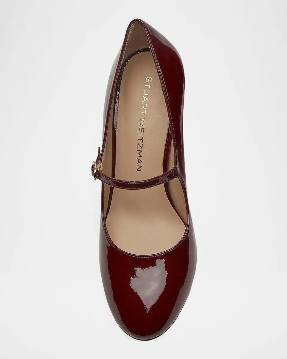 Stuart Weitzman 85mm Babette Patent Leather Mary-Jane Pumps | Thumbnail 4 Stuart Weitzman 85mm Babette Patent Leather Mary-Jane Pumps | Thumbnail 4