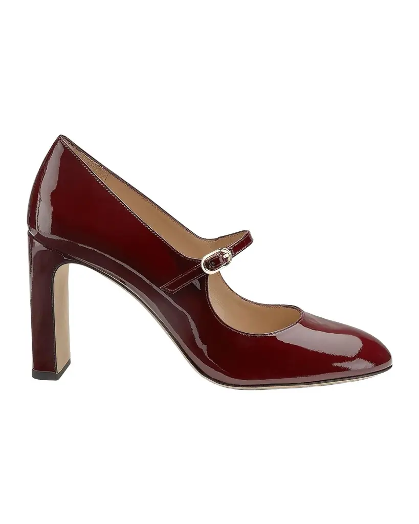 Stuart Weitzman 85mm Babette Patent Leather Mary-Jane Pumps