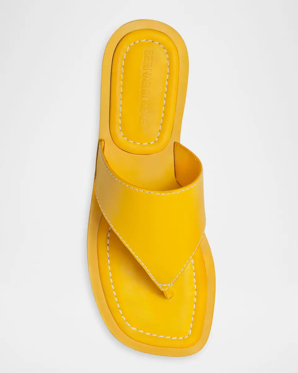 Bernardo 1946 Agora Leather Flat Thong Sandals | Thumbnail 3