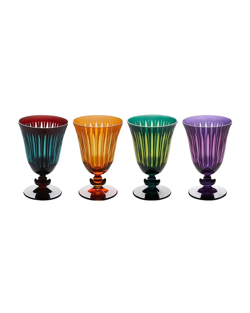 L'Objet Prism 9 oz. Wine Glasses, Set of 4
