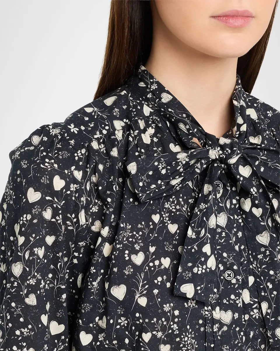 R13 Long-Sleeve Tie-Neck Cotton Shirt | Thumbnail 5 R13 Long-Sleeve Tie-Neck Cotton Shirt | Thumbnail 5