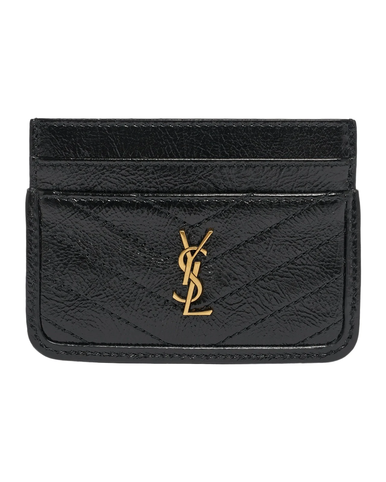 Saint Laurent YSL Quilted Leather Card Holder