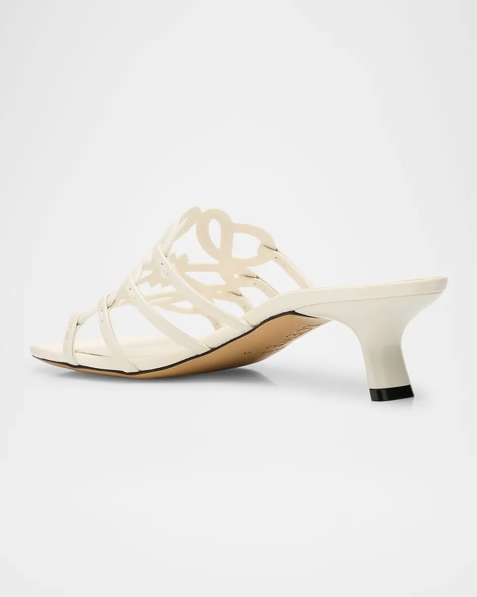 Loewe Petal Anagram Leather Caged Mule Sandals | Thumbnail 4