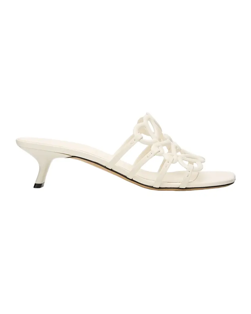 Loewe Petal Anagram Leather Caged Mule Sandals | Image 1 Loewe Petal Anagram Leather Caged Mule Sandals | Image 1