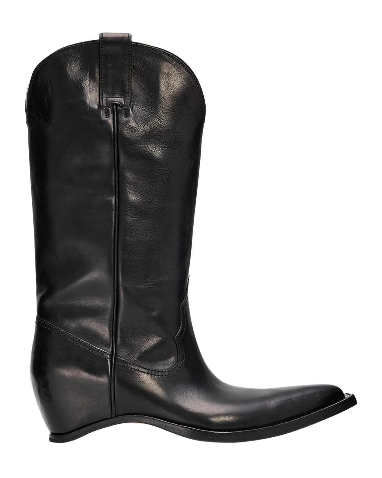 Maison Margiela Heel-Less Leather Cowboy Boots