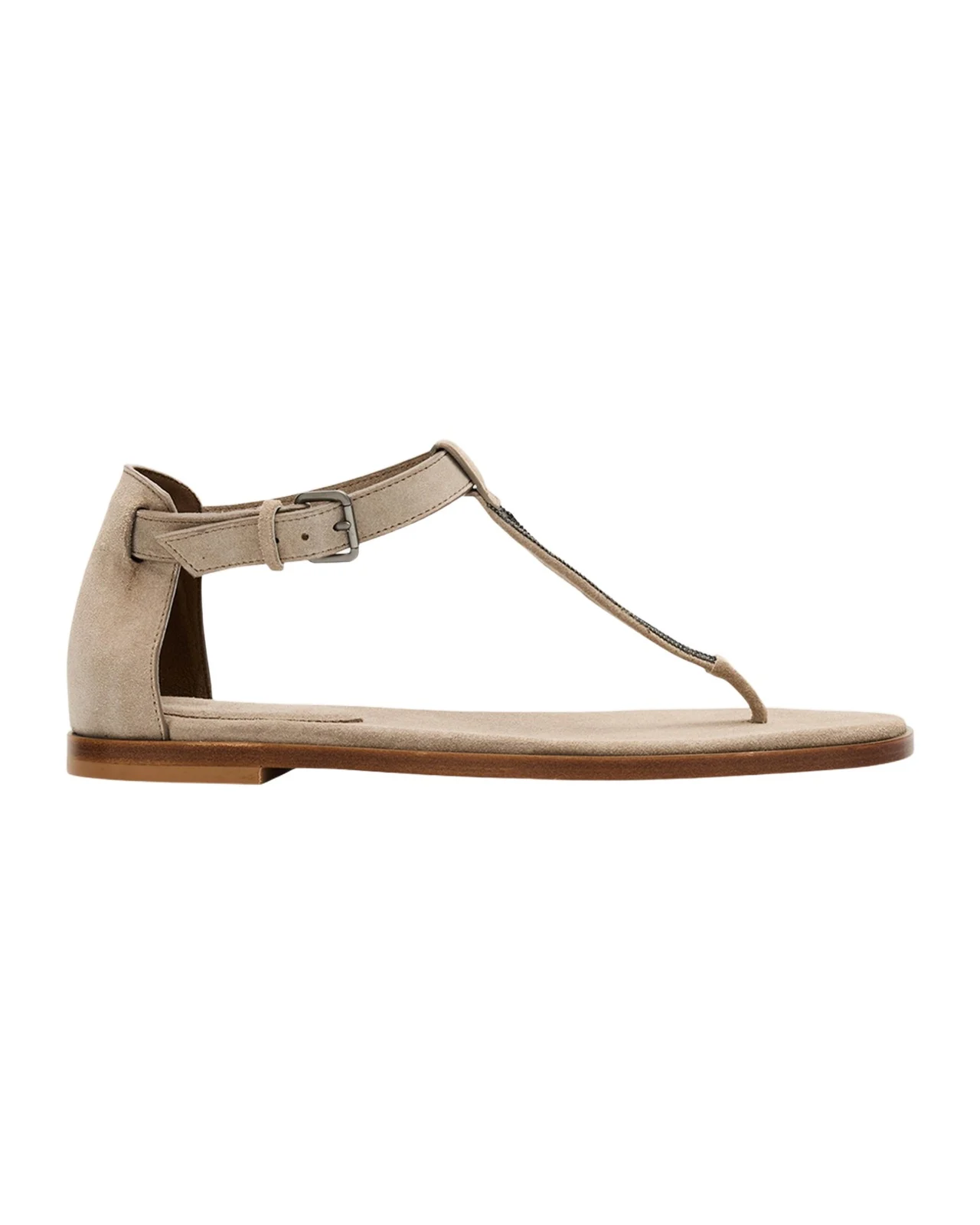 Suede Monili Sandals