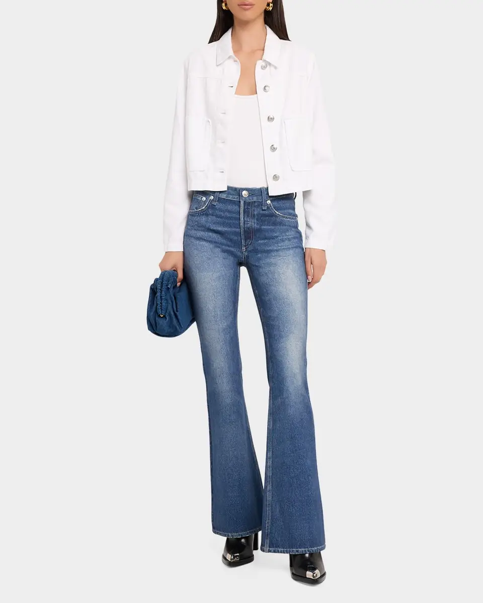 rag & bone rb Miramar Dahlia Ponte Flare Jeans | Thumbnail 2