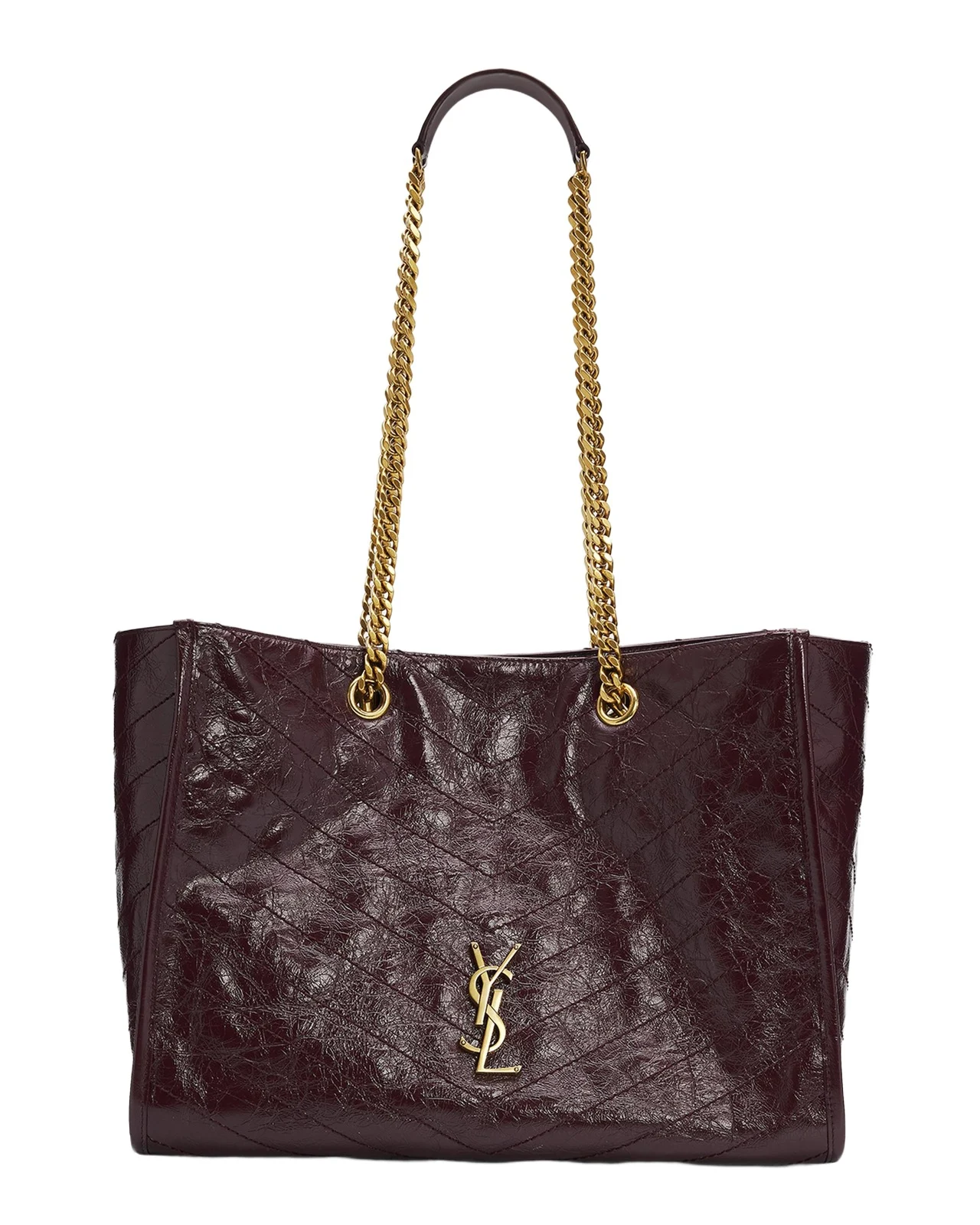 Niki YSL Chevron Quilted Shopping Tote Bag Niki YSL Chevron Quilted Shopping Tote Bag