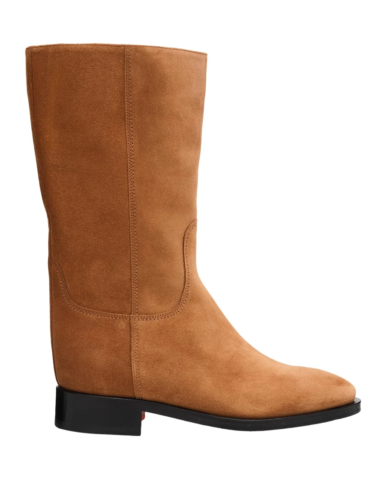 Suede Mid-Calf Boots