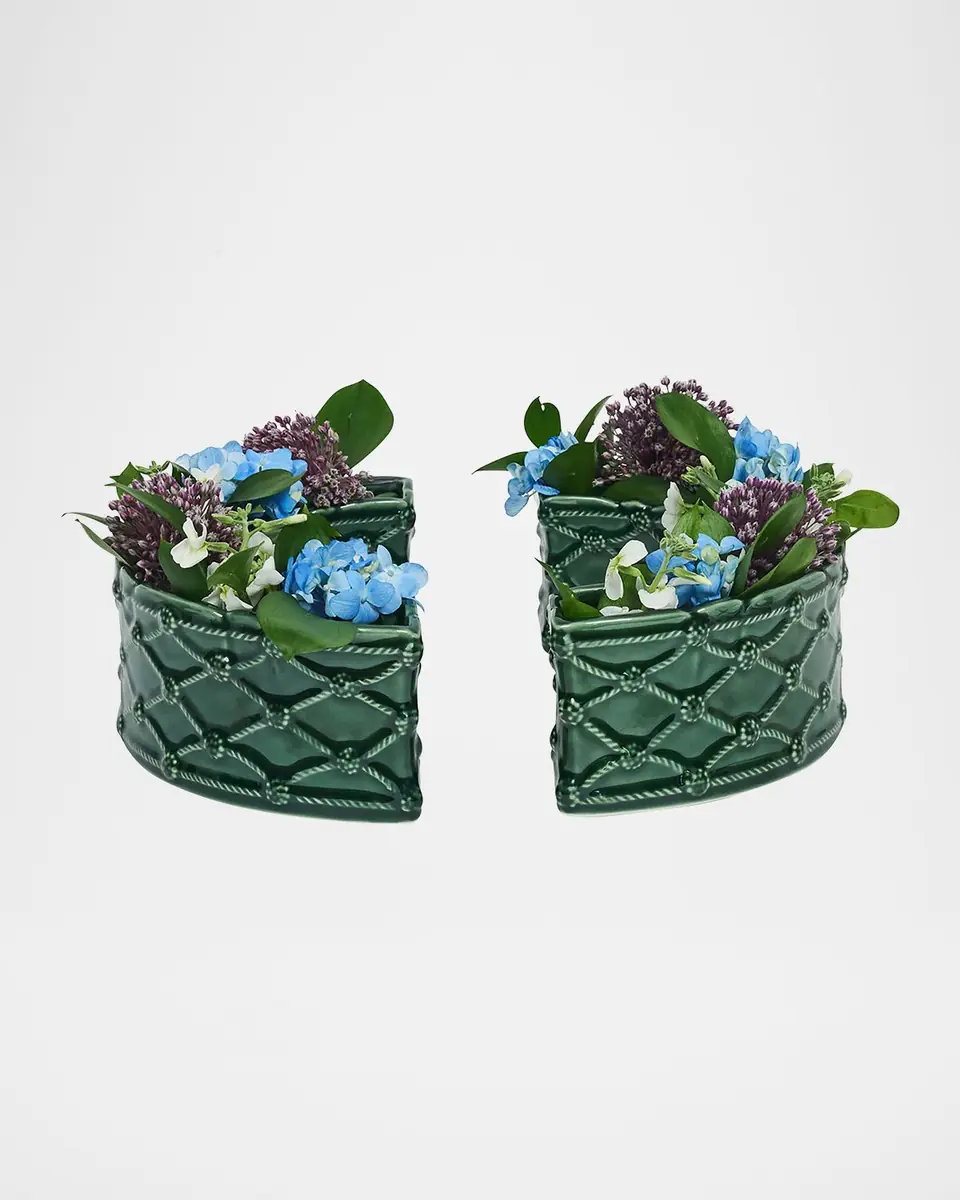 Juliska Berry & Thread Petite Parterre Garden Half Circle Vases, Set of 2 | Thumbnail 2 Juliska Berry & Thread Petite Parterre Garden Half Circle Vases, Set of 2 | Thumbnail 2