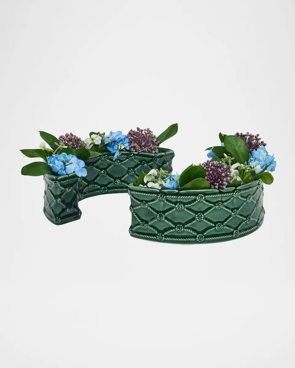 Juliska Berry & Thread Petite Parterre Garden Half Circle Vases, Set of 2 | Thumbnail 3 Juliska Berry & Thread Petite Parterre Garden Half Circle Vases, Set of 2 | Thumbnail 3