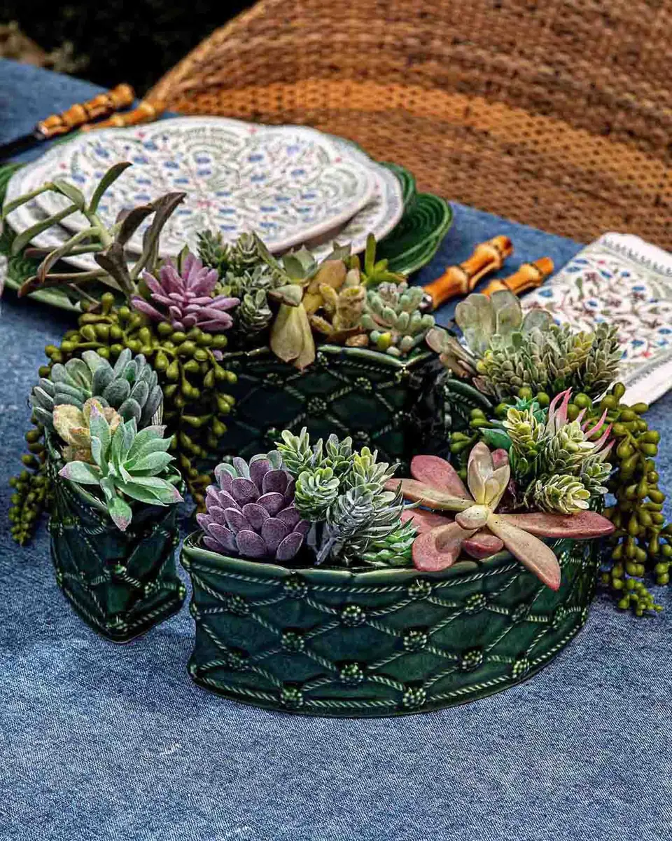 Juliska Berry & Thread Petite Parterre Garden Half Circle Vases, Set of 2 | Thumbnail 4 Juliska Berry & Thread Petite Parterre Garden Half Circle Vases, Set of 2 | Thumbnail 4