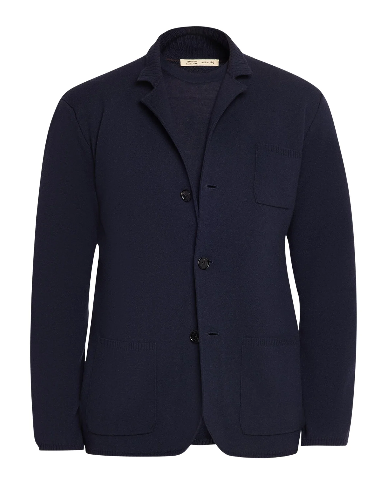 Maurizio Baldassari Men's Cashmere Knit Patch-Pocket Blazer