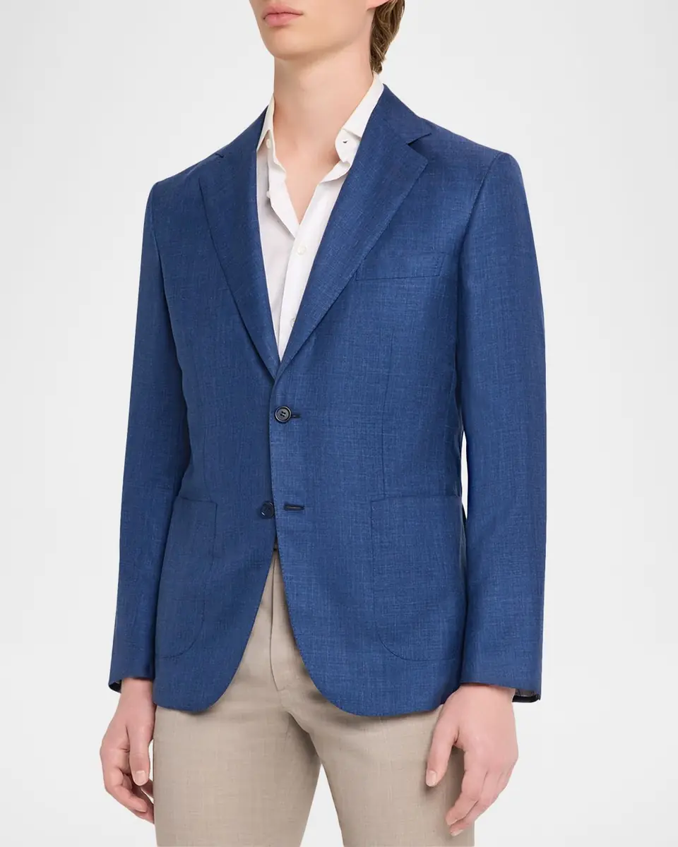 Brioni Men's Silk Plume Jacket | Thumbnail 4 Brioni Men's Silk Plume Jacket | Thumbnail 4