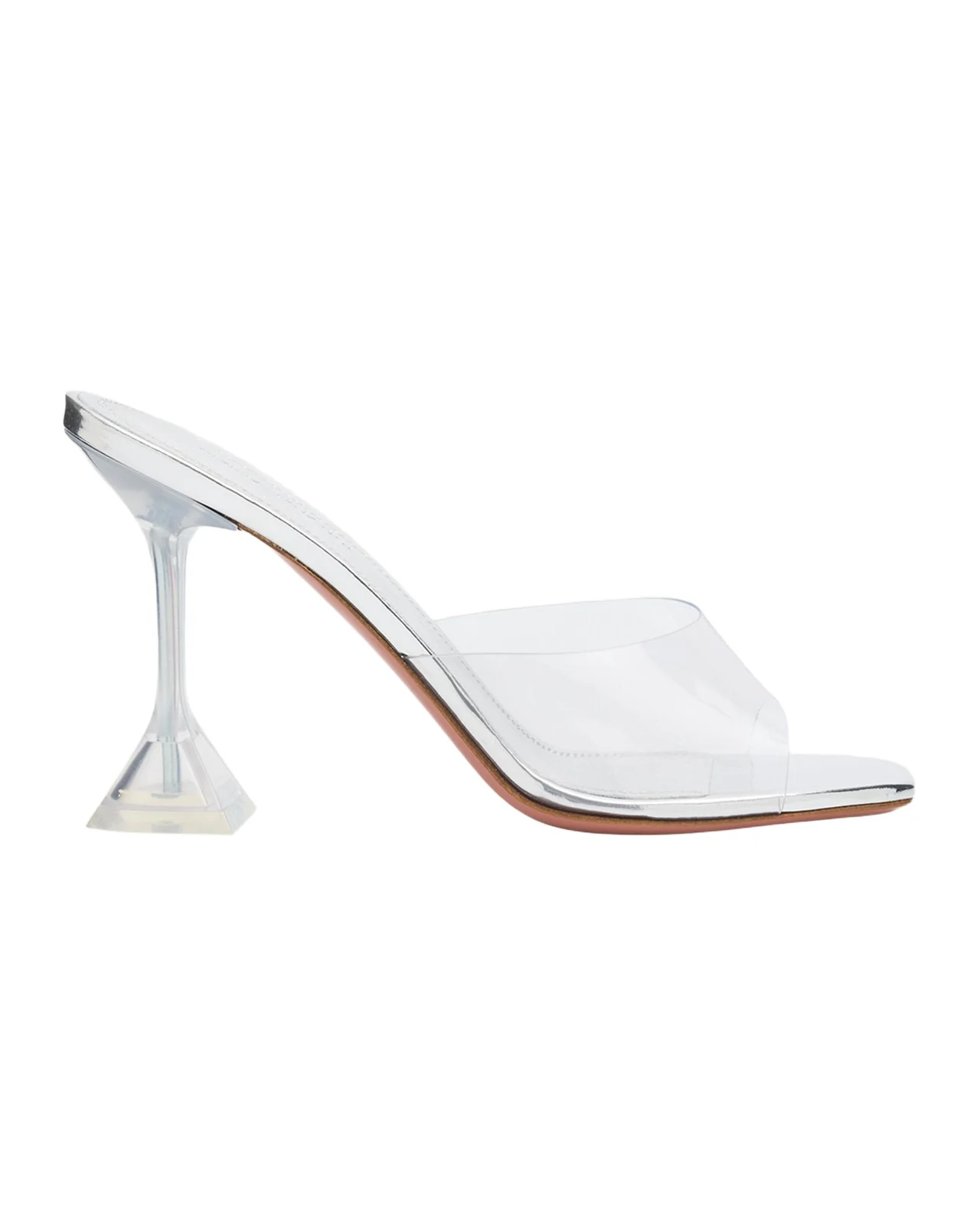 Amina Muaddi 70mm Lupita Transparent Mule Sandals