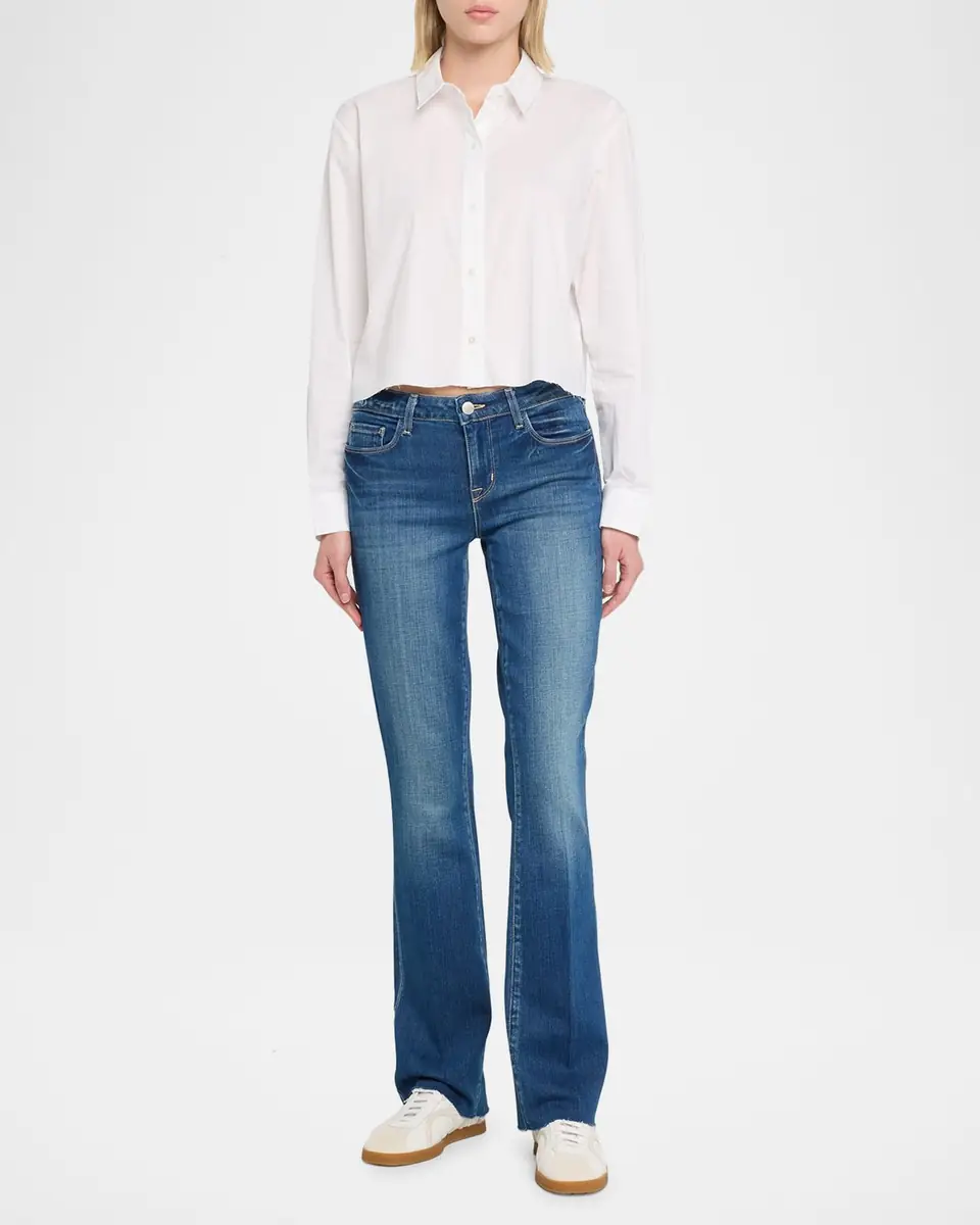 L'Agence Sneeki Low-Rise Sneaker Straight Jeans | Thumbnail 2