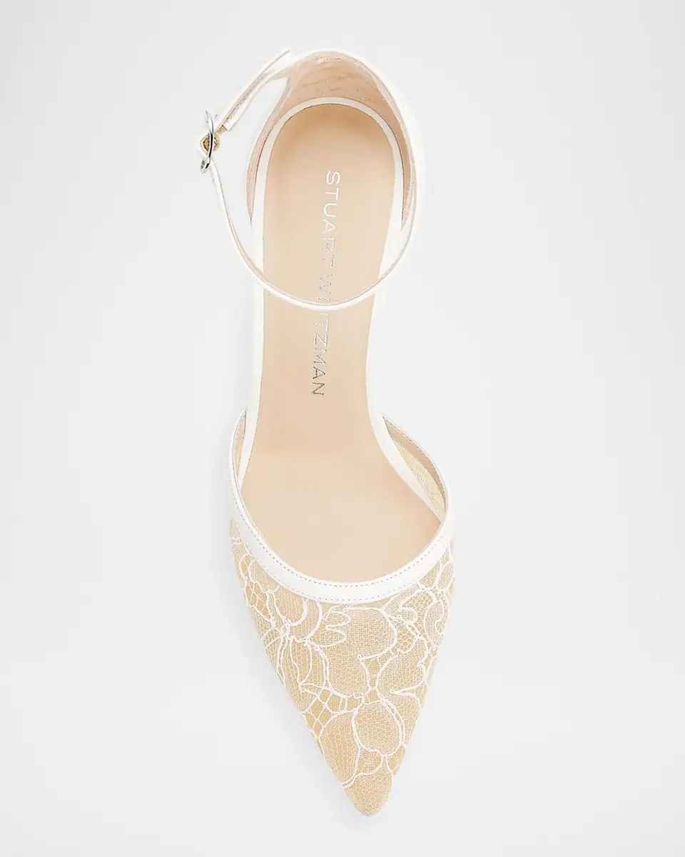 Stuart Weitzman 85mm Stuart Power Lace Pumps | Thumbnail 4