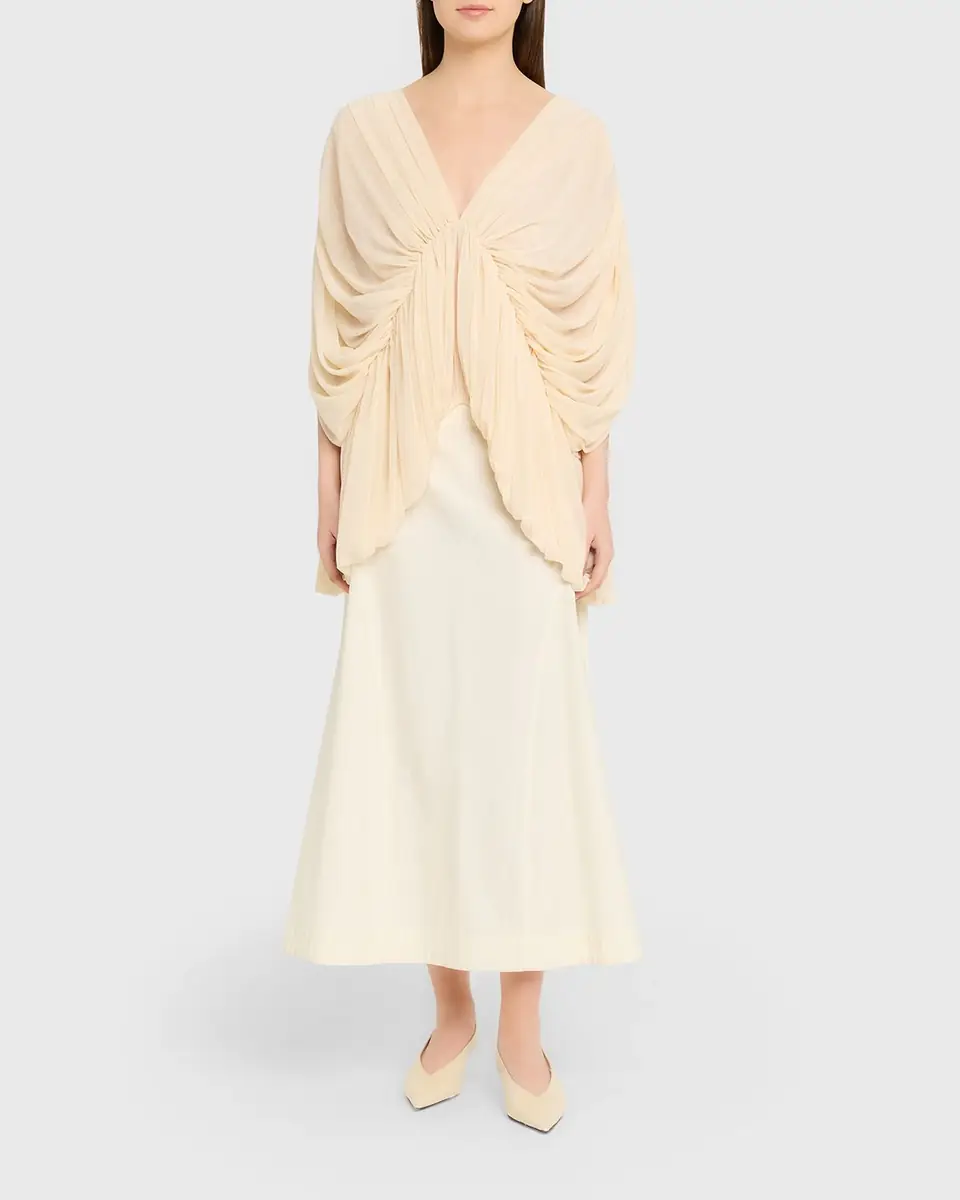 Ronny Kobo Lenore Draped Deep V-Neck Top | Thumbnail 2