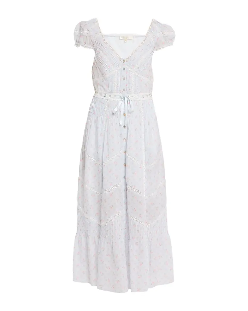 LoveShackFancy Aurela Floral Cotton Maxi Dress | Image 1 LoveShackFancy Aurela Floral Cotton Maxi Dress | Image 1