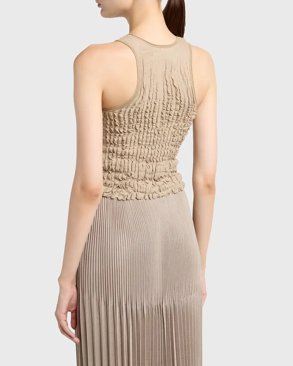 Giorgio Armani Ruffle Knit Tank Top | Thumbnail 3