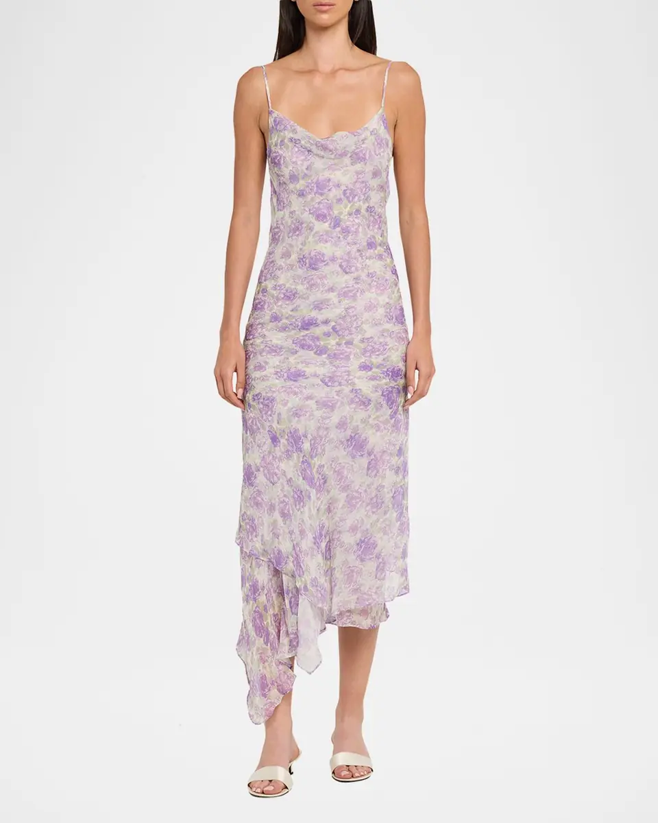 Ronny Kobo Kaa Backless Floral-Print Midi Dress | Thumbnail 2 Ronny Kobo Kaa Backless Floral-Print Midi Dress | Thumbnail 2