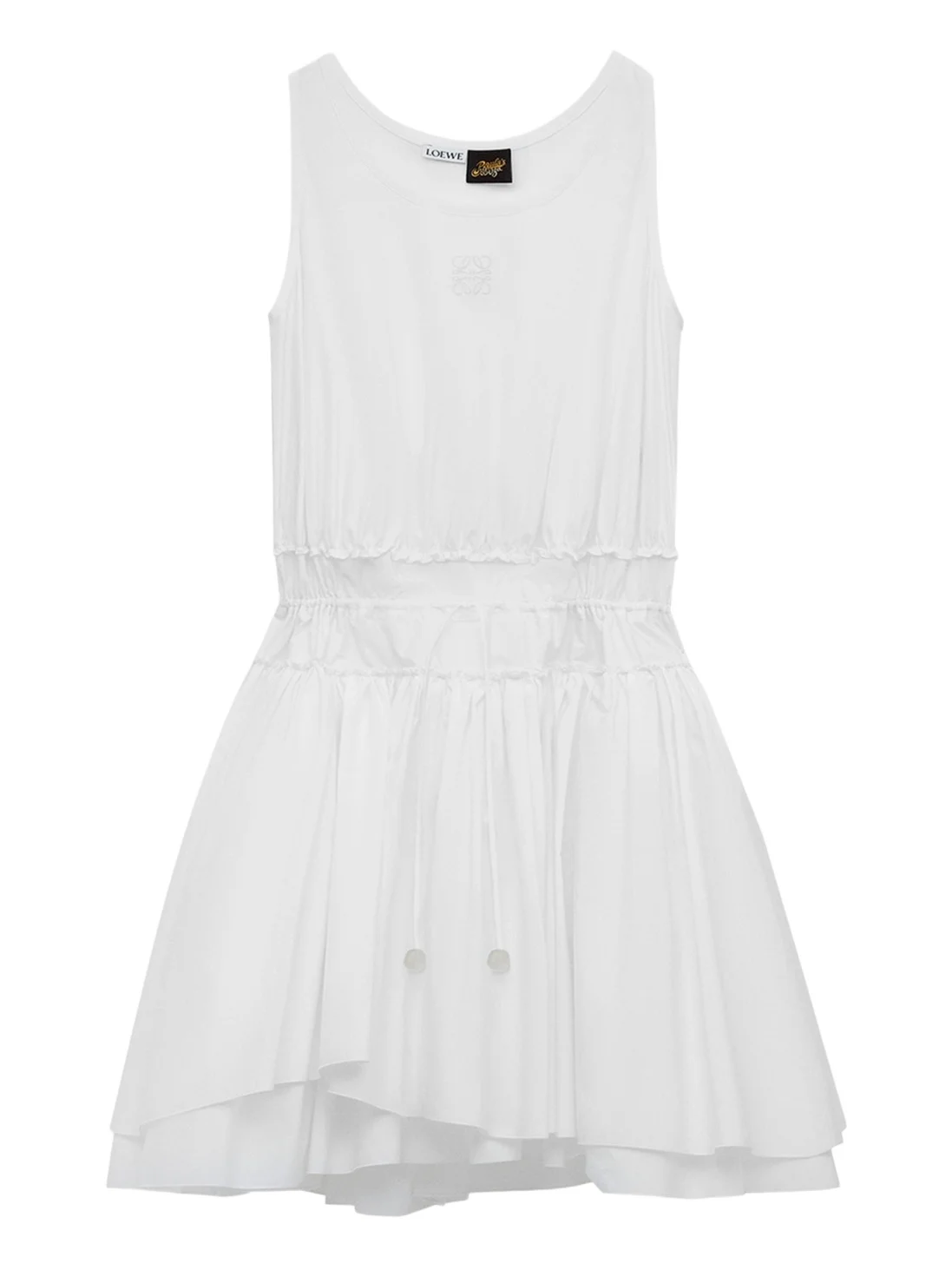Loewe x Paula's Ibiza Ruffle Cotton-Rib Mini Tank Dress