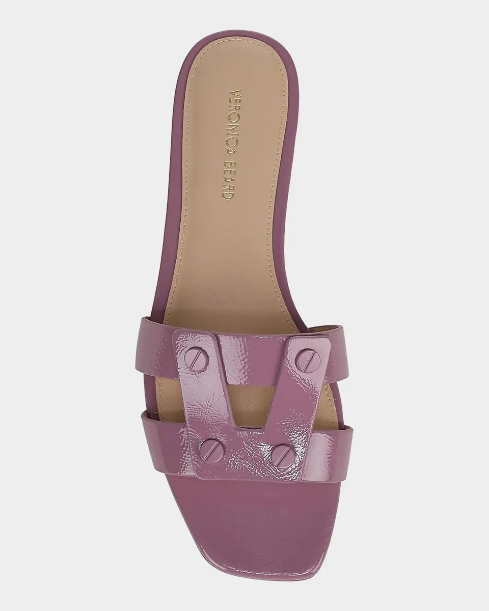 Veronica Beard Via Patent Leather Flat Slide Sandals | Thumbnail 3 Veronica Beard Via Patent Leather Flat Slide Sandals | Thumbnail 3