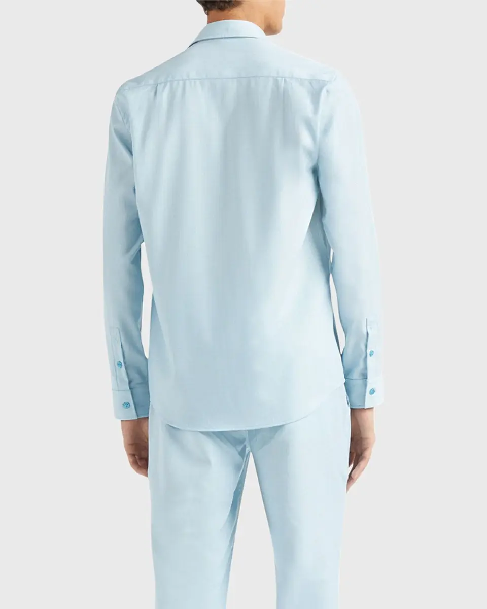 Vilebrequin Men's Wool Micro Rayures Sport Shirt | Thumbnail 3 Vilebrequin Men's Wool Micro Rayures Sport Shirt | Thumbnail 3