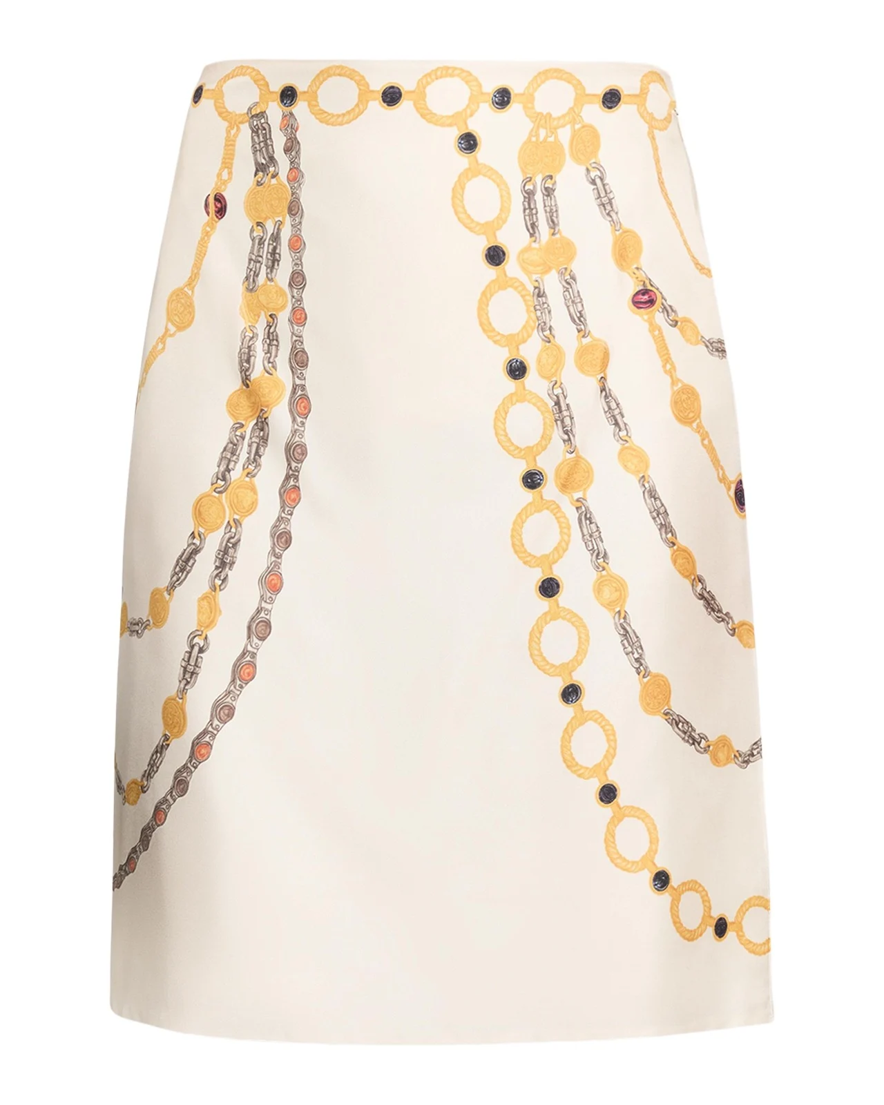 Printed Silk Twill Pencil Skirt Printed Silk Twill Pencil Skirt