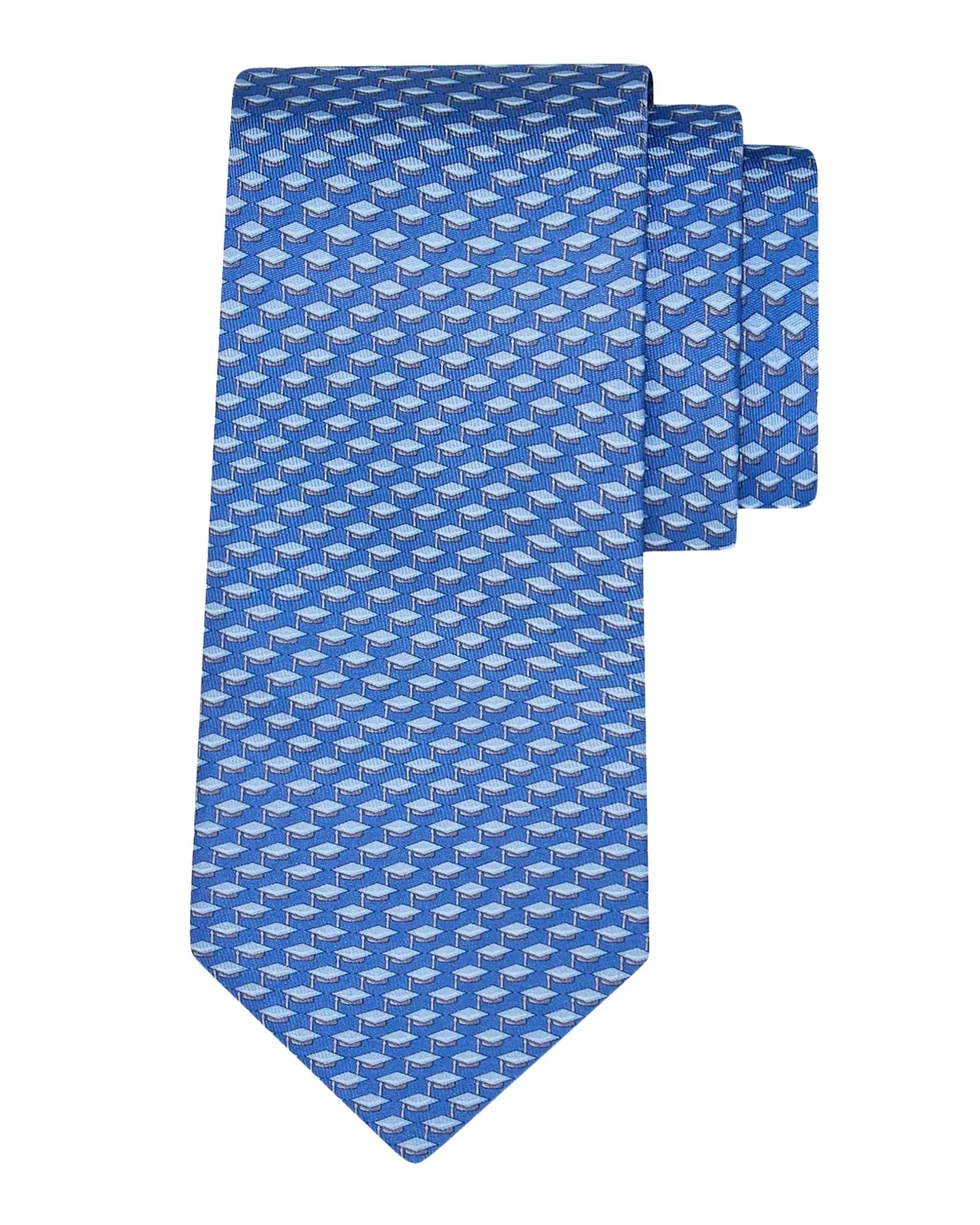 Ferragamo Men's Graduation Cap Micro-Print Tie