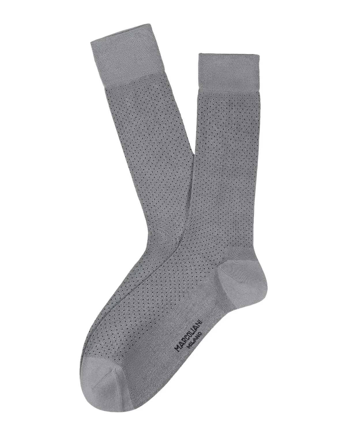 Marcoliani Men's Modal-Blend Pindot Crew Socks