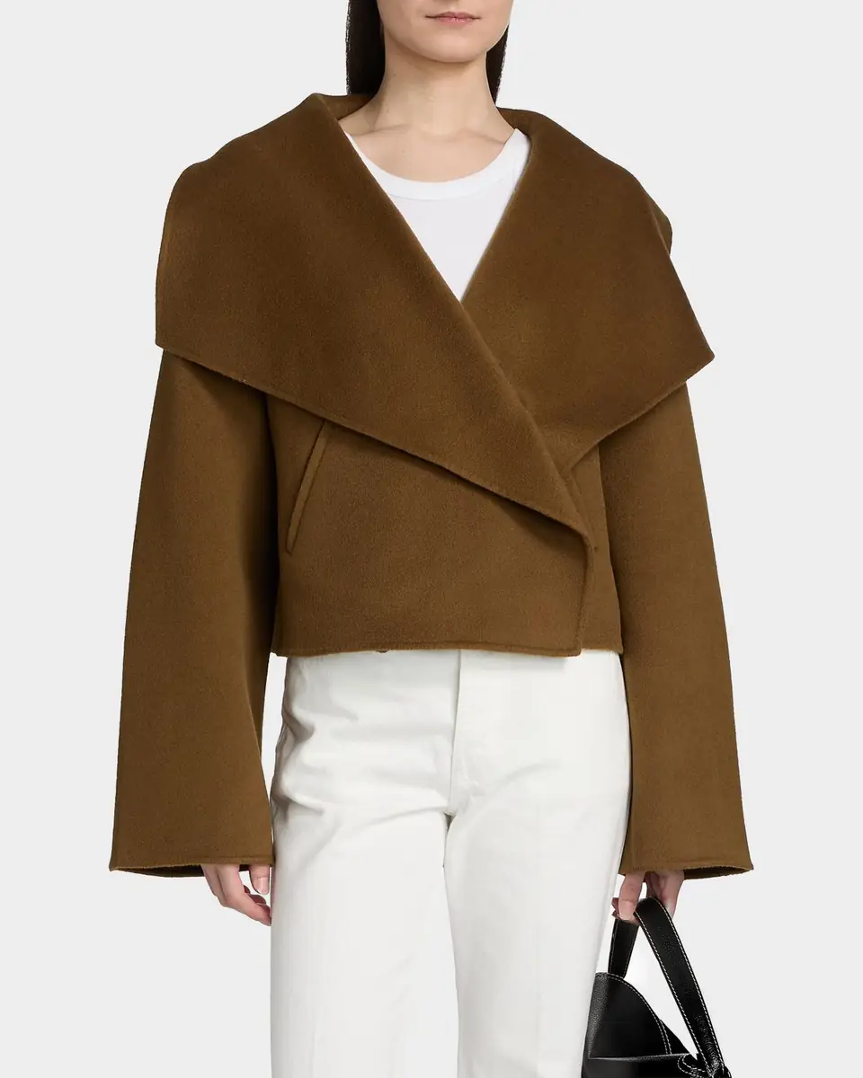 Toteme Signature Cropped Wool Double Jacket | Thumbnail 4 Toteme Signature Cropped Wool Double Jacket | Thumbnail 4
