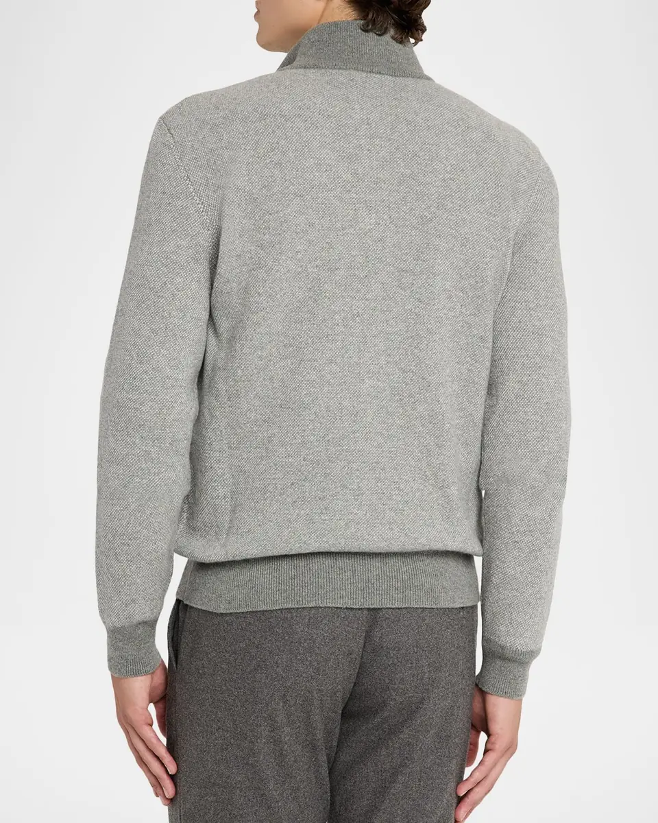 Ralph Lauren Purple Label Birdseye Cashmere Quarter-Zip Sweater | Thumbnail 3 Ralph Lauren Purple Label Birdseye Cashmere Quarter-Zip Sweater | Thumbnail 3