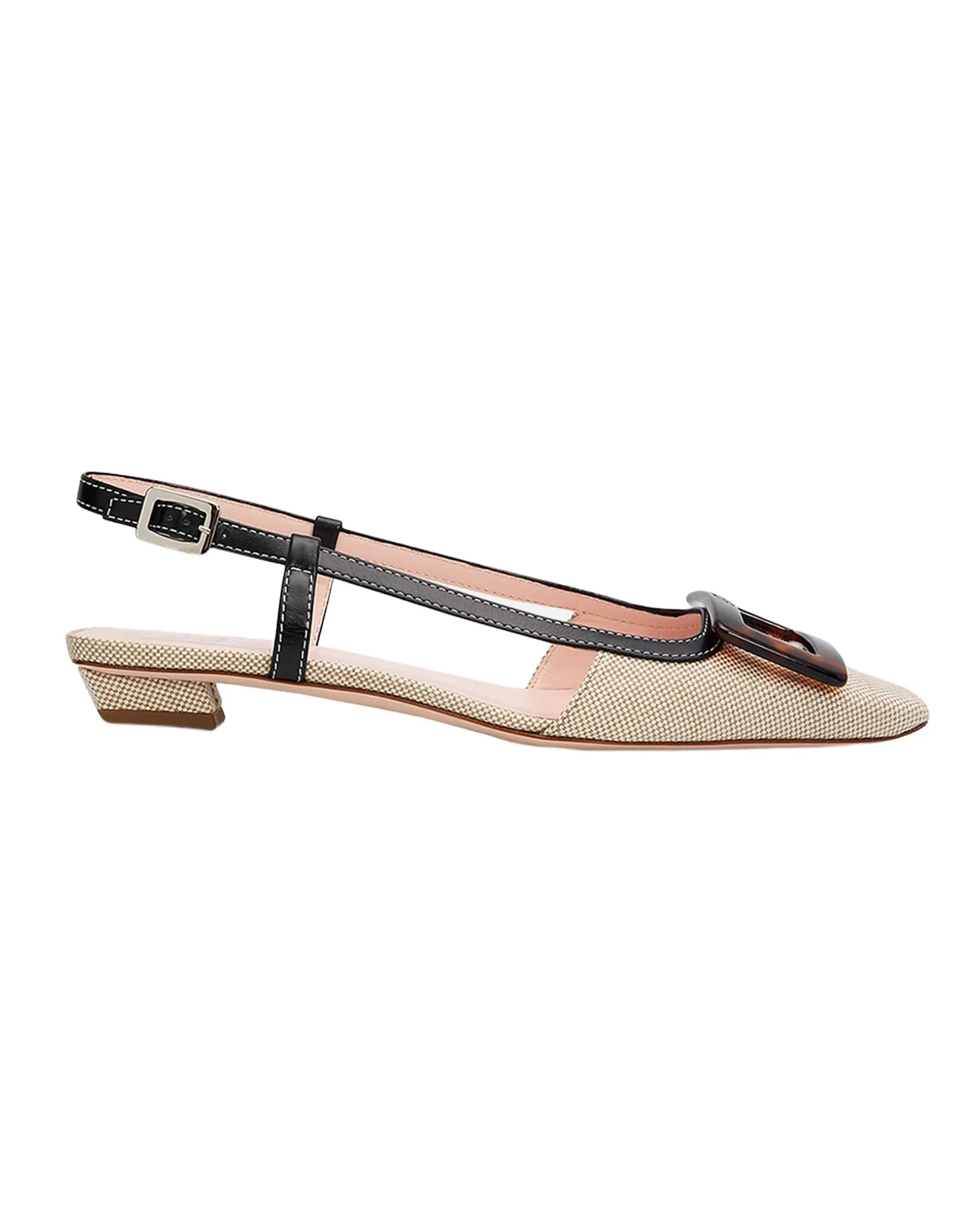 Belle Vivier Canvas Slingback Ballerina Flats Belle Vivier Canvas Slingback Ballerina Flats