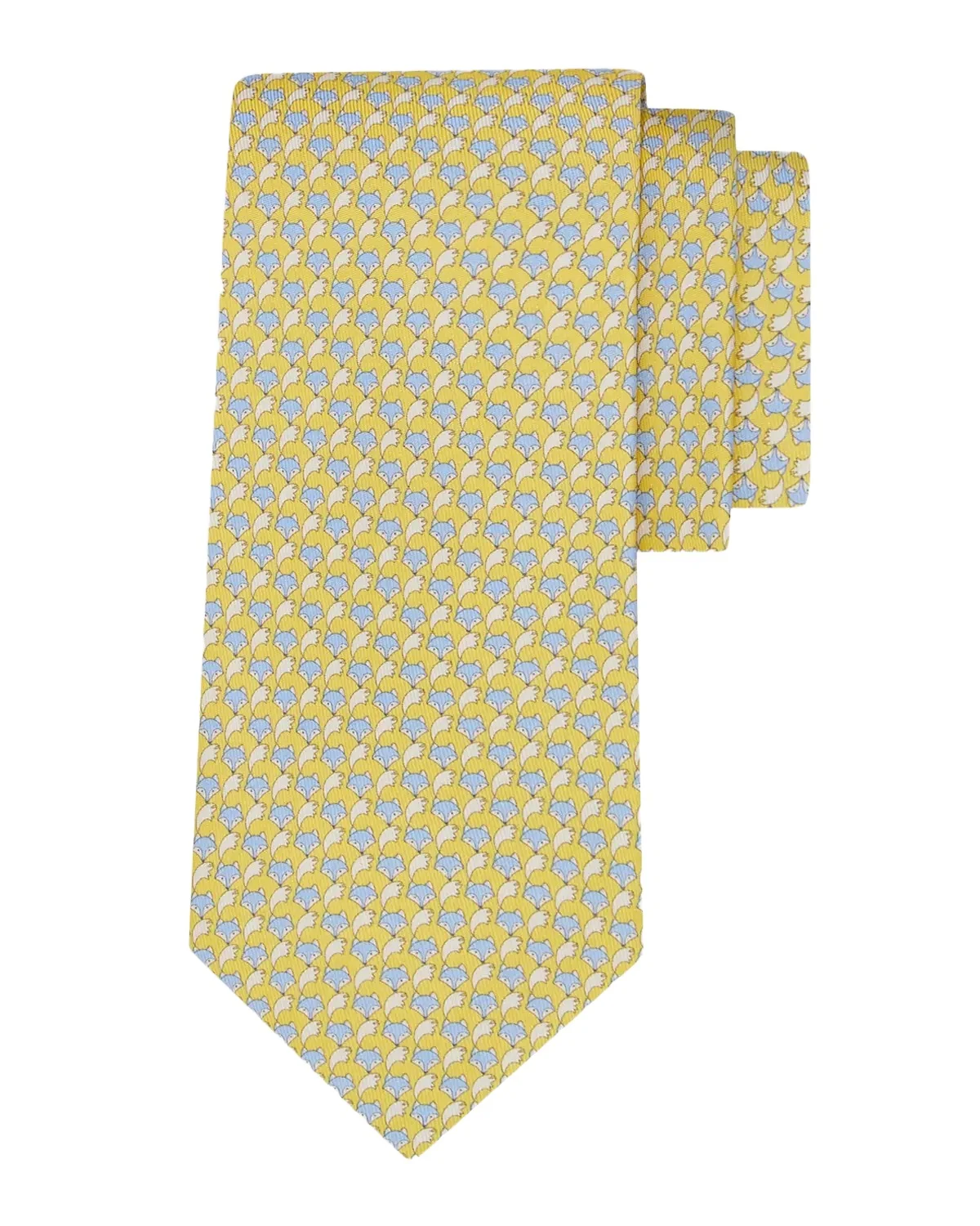 Ferragamo Men's Fox Micro-Print Tie