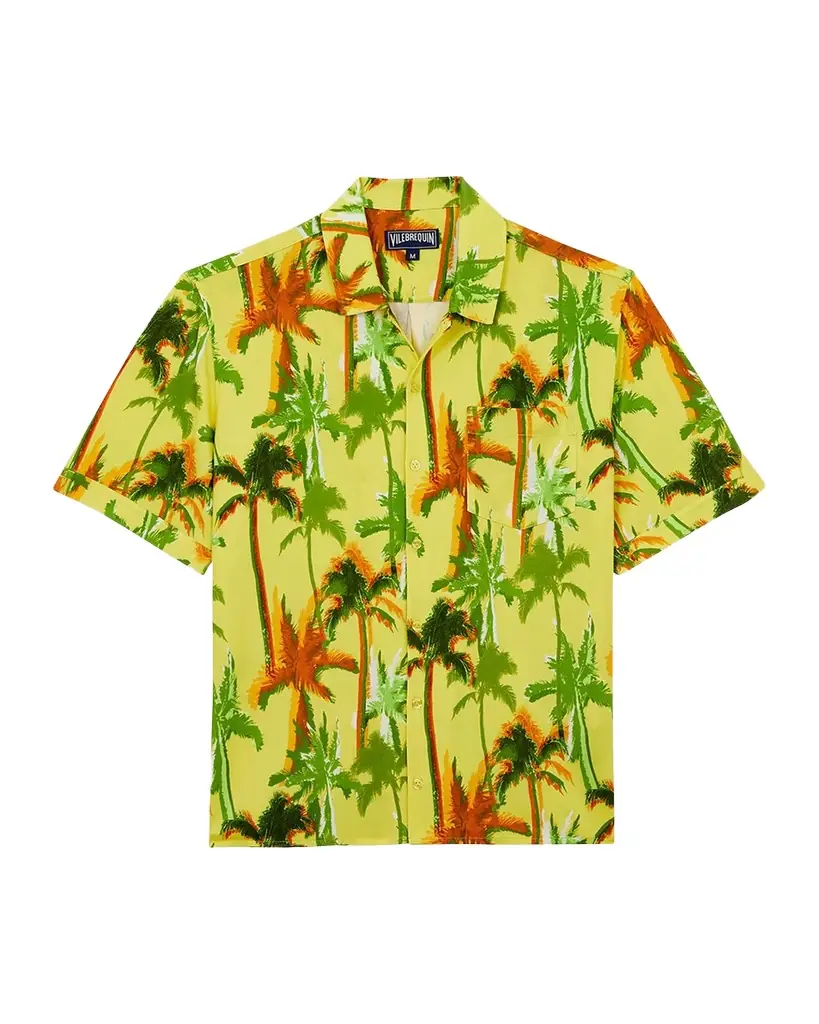 Vilebrequin Men's Cotton Palms Camp Shirt | Image 1 Vilebrequin Men's Cotton Palms Camp Shirt | Image 1