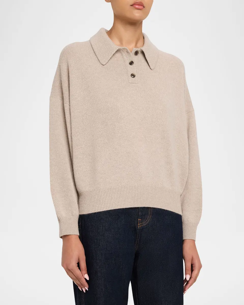 Lisa Yang Etta Cashmere Polo Sweater | Thumbnail 4 Lisa Yang Etta Cashmere Polo Sweater | Thumbnail 4