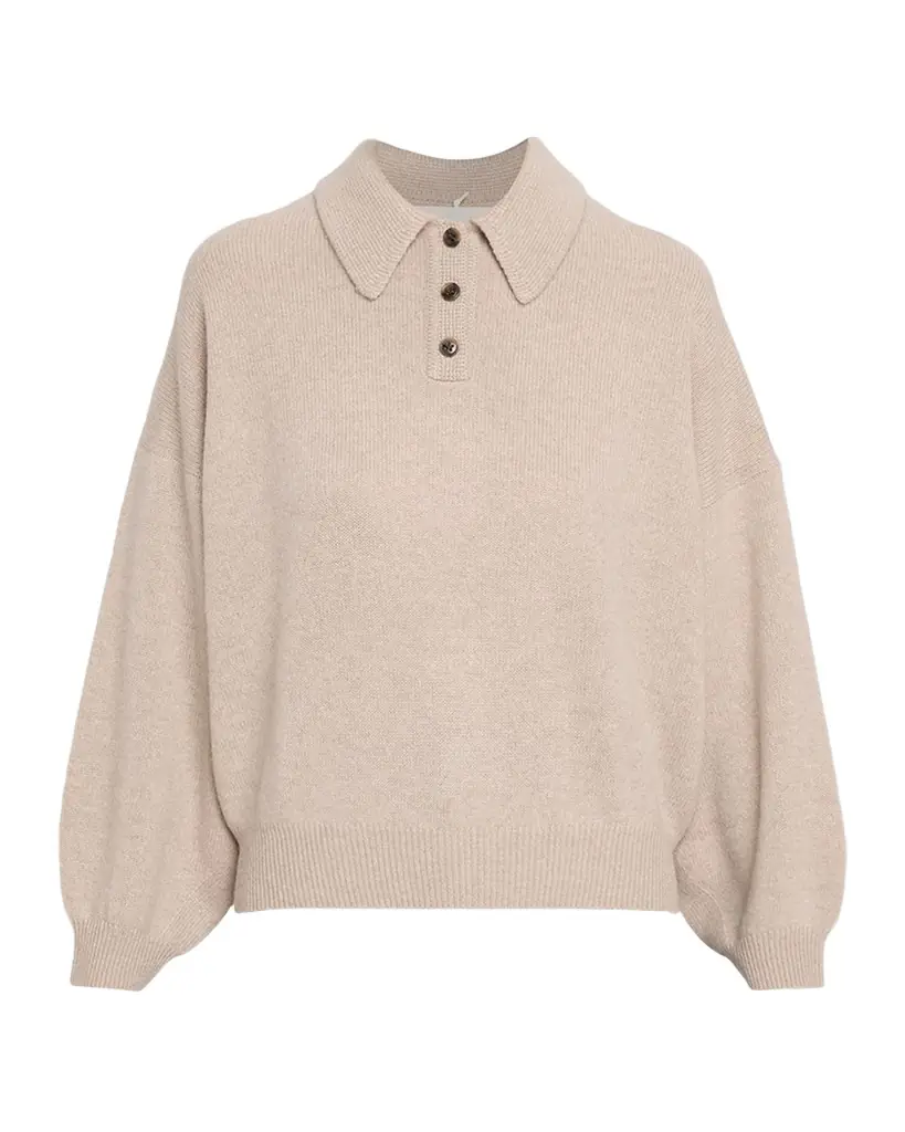 Etta Cashmere Polo Sweater
