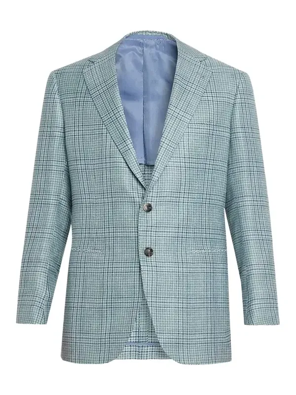 Men's Plaid Cashmere-Blend Sport Jacket Men's Plaid Cashmere-Blend Sport Jacket
