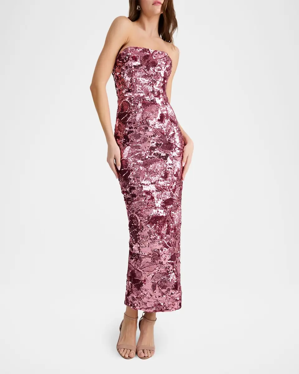 HELSI Leslie Strapless Sequin Column Gown | Thumbnail 2