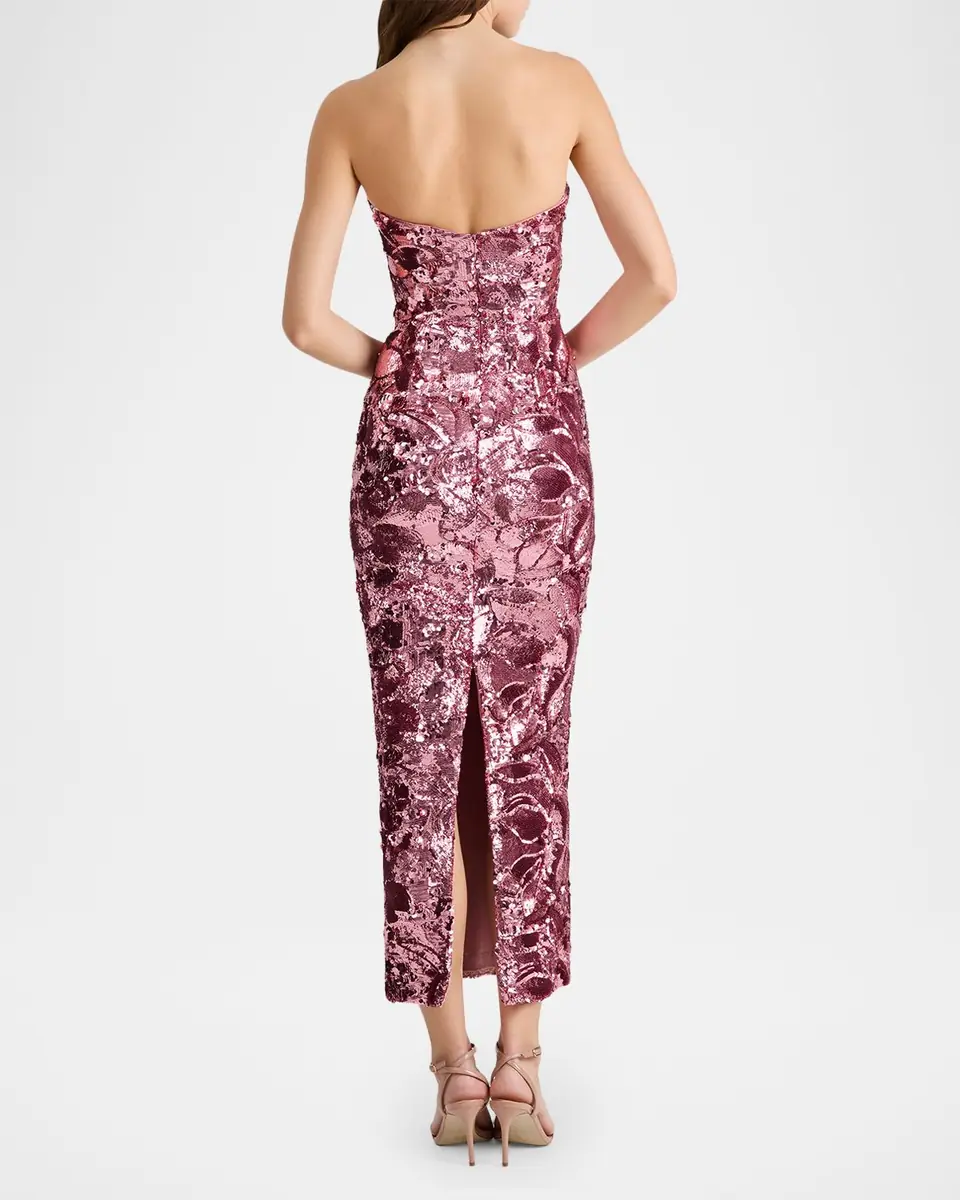 HELSI Leslie Strapless Sequin Column Gown | Thumbnail 3