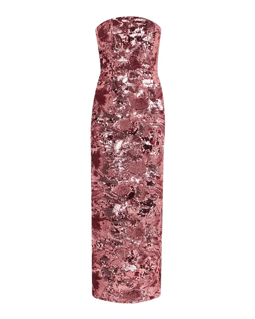 HELSI Leslie Strapless Sequin Column Gown | Image 1 HELSI Leslie Strapless Sequin Column Gown | Image 1