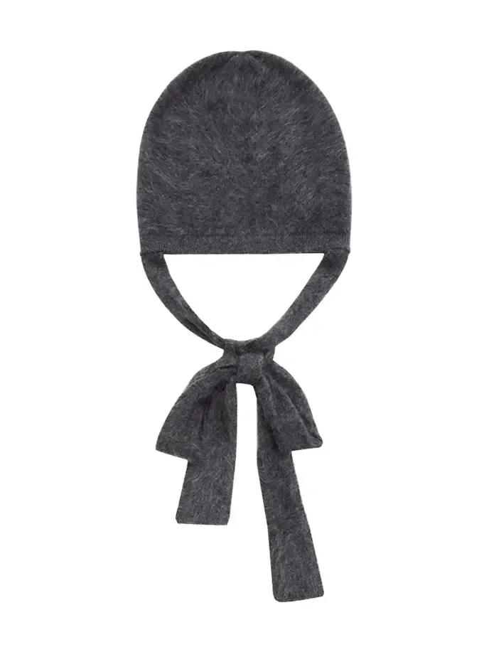 The Brushed Cashmere Tied Hood The Brushed Cashmere Tied Hood