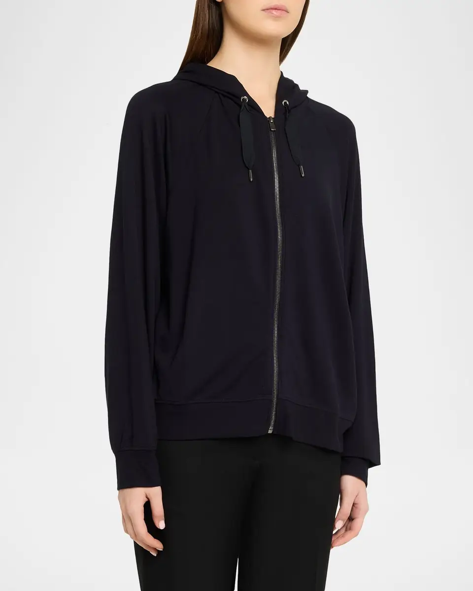 MAJESTIC FILATURES Stretch Zip Hoodie | Thumbnail 4 MAJESTIC FILATURES Stretch Zip Hoodie | Thumbnail 4