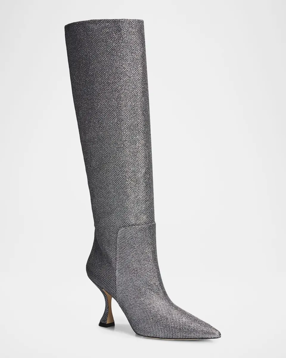 Stuart Weitzman 85mm XCurve Metallic Knee-High Boots | Thumbnail 4 Stuart Weitzman 85mm XCurve Metallic Knee-High Boots | Thumbnail 4