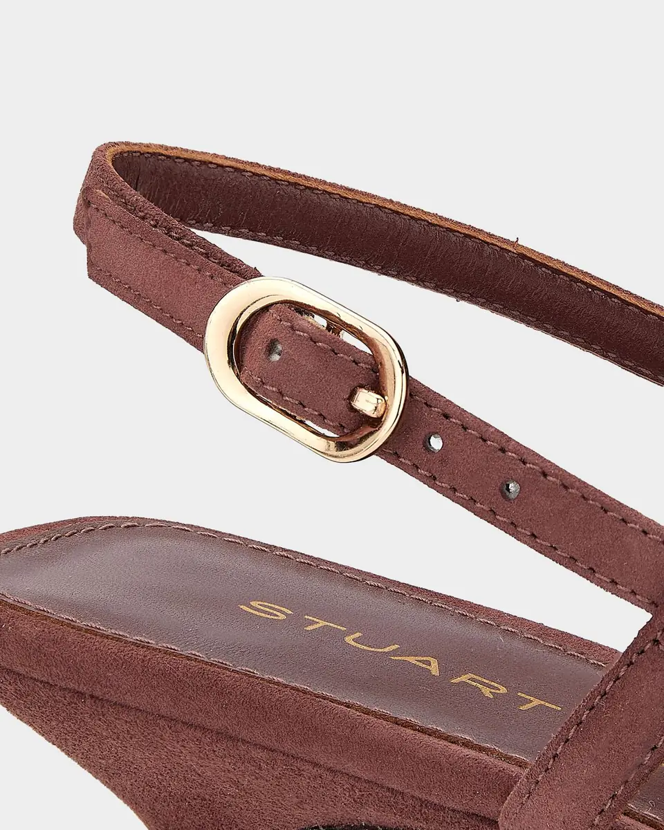 Stuart Weitzman 50mm Vinnie Suede Slingback Pumps | Thumbnail 5