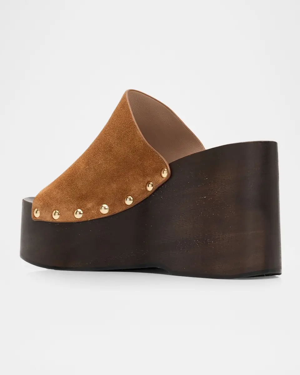 Stuart Weitzman 100mm Kate Suede Platform Clogs | Thumbnail 4 Stuart Weitzman 100mm Kate Suede Platform Clogs | Thumbnail 4