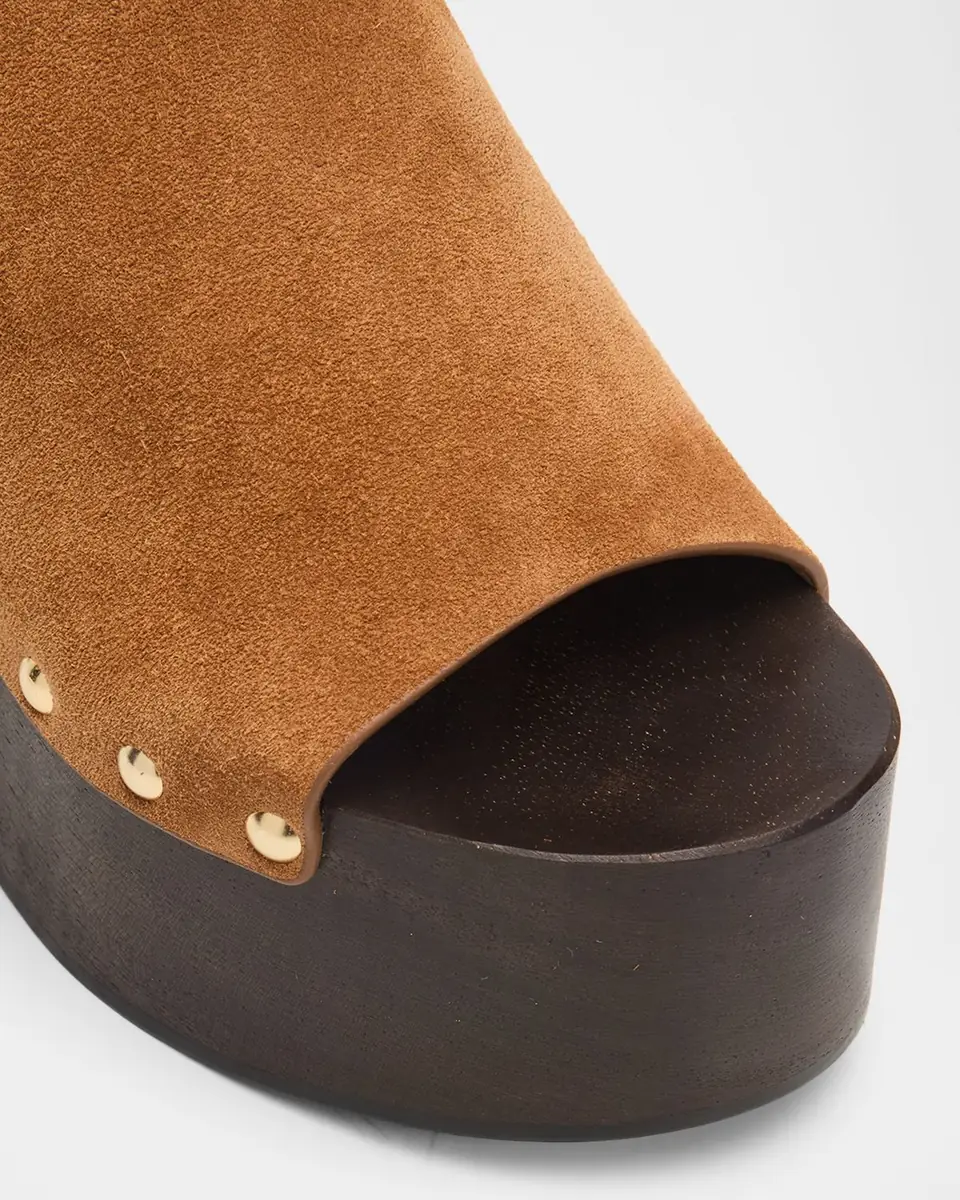 Stuart Weitzman 100mm Kate Suede Platform Clogs | Thumbnail 5 Stuart Weitzman 100mm Kate Suede Platform Clogs | Thumbnail 5