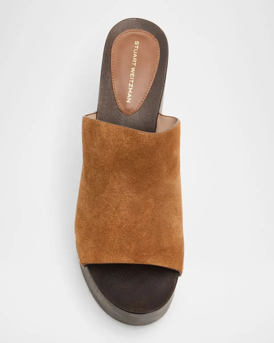 Stuart Weitzman 100mm Kate Suede Platform Clogs | Thumbnail 6 Stuart Weitzman 100mm Kate Suede Platform Clogs | Thumbnail 6
